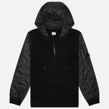 Мужская демисезонная куртка C.P. Company Extrafine Merino Wool Mixed Hooded Zip, цвет чёрный, размер XXL