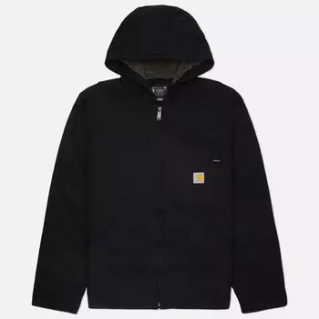 Мужская демисезонная куртка Carhartt Washed Duck Sherpa Lined, цвет чёрный, размер XL