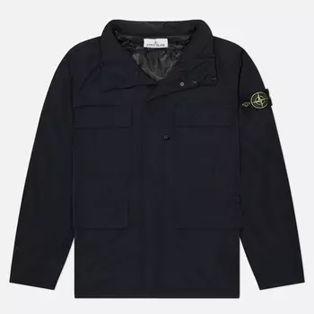 Мужская демисезонная куртка Stone Island Micro Twill Padded Field, цвет синий, размер L
