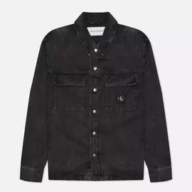 Мужская джинсовая куртка Calvin Klein Jeans Utility Denim, цвет чёрный, размер XXL