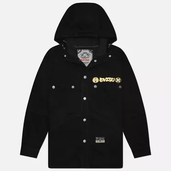 Мужская джинсовая куртка Evisu Heritage Ninja Daruma Printed Denim, цвет синий, размер L