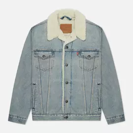 Мужская джинсовая куртка Levi's Type III Sherpa Trucker, цвет голубой, размер S