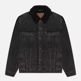 Мужская джинсовая куртка Levi's Type III Sherpa Trucker, цвет серый, размер XXL