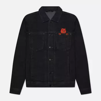 Мужская джинсовая куртка RIPNDIP Devils Work Denim, цвет чёрный, размер XL
