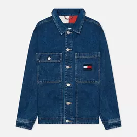 Мужская джинсовая куртка Tommy Jeans Boxy Shirt AE731, цвет синий, размер S