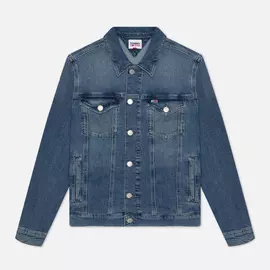 Мужская джинсовая куртка Tommy Jeans Denim 13 Oz Faded Regular Trucker, цвет синий, размер L