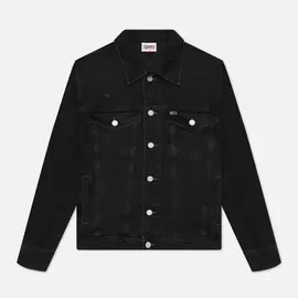 Мужская джинсовая куртка Tommy Jeans Oversized Denim 11.5 Oz Trucker, цвет чёрный, размер S