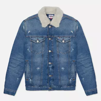 Мужская джинсовая куртка Tommy Jeans Teddy Trucker, цвет синий, размер XXL