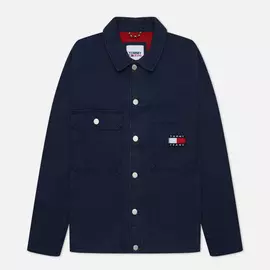 Мужская джинсовая куртка Tommy Jeans Tommy Badge Boxy Trucker, цвет синий, размер XL