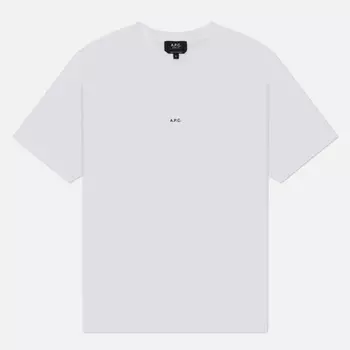 Мужская футболка A.P.C. Boxy Micro Logo GOTS, цвет белый, размер S