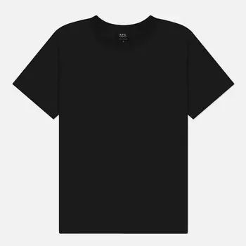 Мужская футболка A.P.C. Standard A.P.C. Brode GOTS, цвет чёрный, размер L