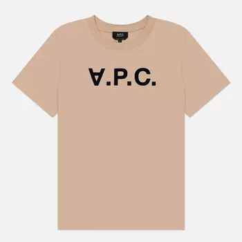 Мужская футболка A.P.C. Standard Grand V.P.C. GOTS, цвет бежевый, размер S