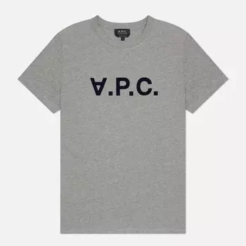 Мужская футболка A.P.C. V.P.C. Color, цвет серый, размер XXL