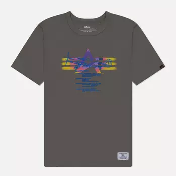 Мужская футболка Alpha Industries Alpha Gradient, цвет серый, размер XXL