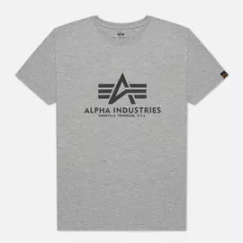 Мужская футболка Alpha Industries Basic, цвет серый, размер M
