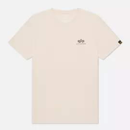 Мужская футболка Alpha Industries Basic Small Logo, цвет бежевый, размер XL