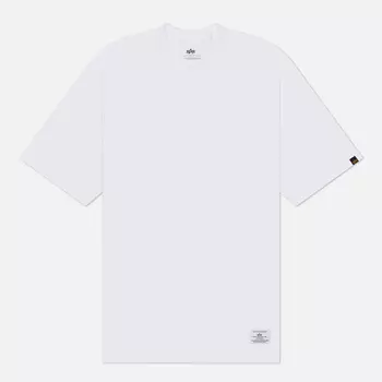 Мужская футболка Alpha Industries Essential Relaxed, цвет белый, размер M