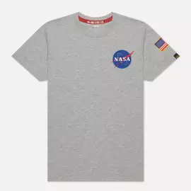 Мужская футболка Alpha Industries NASA Space Shuttle, цвет серый, размер M