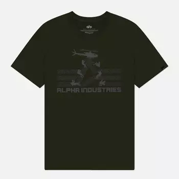 Мужская футболка Alpha Industries Repel, цвет оливковый, размер XL