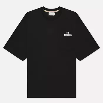 Мужская футболка Anglan Hidden Wappen Pocket Half, цвет чёрный, размер XL