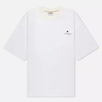 Мужская футболка Anglan Hidden Wappen Pocket Half, цвет белый, размер M