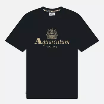 Мужская футболка Aquascutum Active Big Logo Cotton, цвет синий, размер S