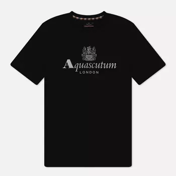 Мужская футболка Aquascutum Active Big Logo, цвет чёрный, размер L