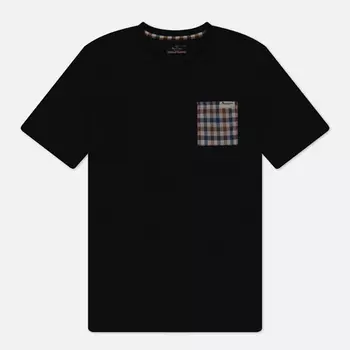 Мужская футболка Aquascutum Active Check Pocket, цвет чёрный, размер XL