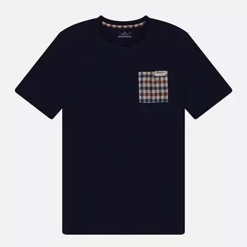 Мужская футболка Aquascutum Active Check Pocket, цвет синий, размер S