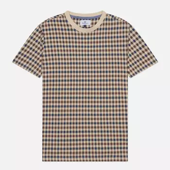 Мужская футболка Aquascutum Active Club Check, цвет бежевый, размер XXXL