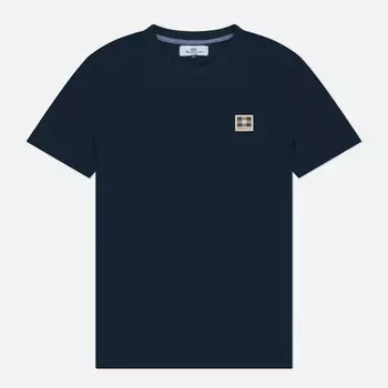 Мужская футболка Aquascutum Active Club Check Patch, цвет синий, размер XXL