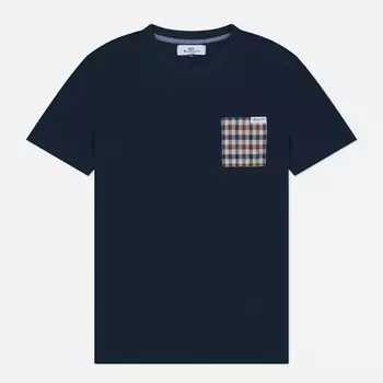 Мужская футболка Aquascutum Active Club Check Pocket, цвет синий, размер XXXL