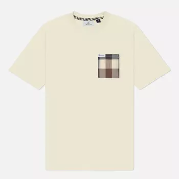 Мужская футболка Aquascutum Active Macro Club Check, цвет бежевый, размер XXL