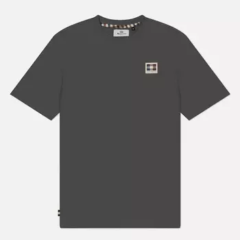 Мужская футболка Aquascutum Active Patch Club Check, цвет серый, размер S