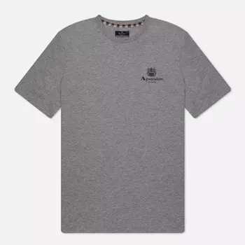 Мужская футболка Aquascutum Active Small Logo, цвет серый, размер XXL