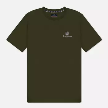 Мужская футболка Aquascutum Active Small Logo, цвет зелёный, размер M
