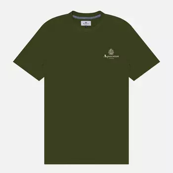 Мужская футболка Aquascutum Active Small Logo Print, цвет оливковый, размер M