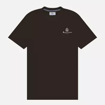 Мужская футболка Aquascutum Active Small Logo Print, цвет коричневый, размер L