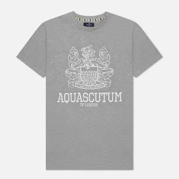 Мужская футболка Aquascutum Beach Basic Logo, цвет серый, размер S