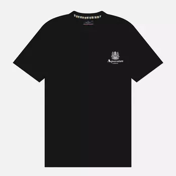 Мужская футболка Aquascutum Beach Basic Small Logo, цвет чёрный, размер XL