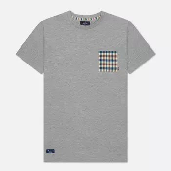 Мужская футболка Aquascutum Beach Sailor Check, цвет серый, размер XL