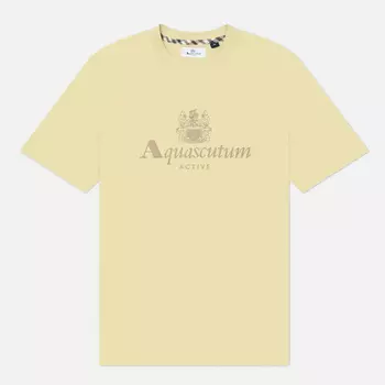 Мужская футболка Aquascutum Big Logo, цвет бежевый, размер XL