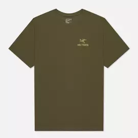Мужская футболка Arcteryx Emblem SS, цвет оливковый, размер XXS