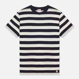 Мужская футболка Armor-Lux Heritage Linen Mix Stripe, цвет синий, размер M