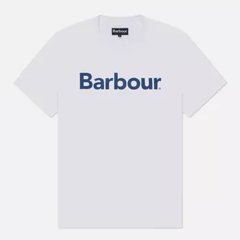 Мужская футболка Barbour Big Printed Logo, цвет белый, размер XXXL