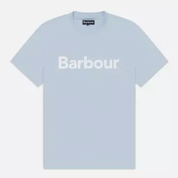Мужская футболка Barbour Big Printed Logo, цвет голубой, размер S