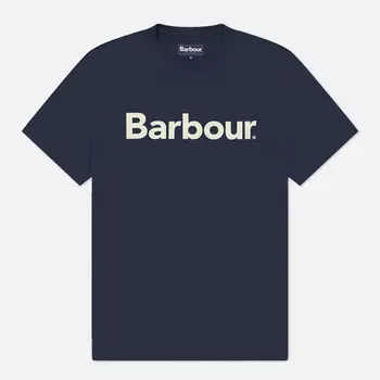 Мужская футболка Barbour Big Printed Logo, цвет синий, размер XXL