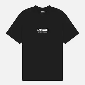 Мужская футболка Barbour Formula Oversized, цвет чёрный, размер M