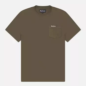 Мужская футболка Barbour Langdon Pocket, цвет коричневый, размер XL