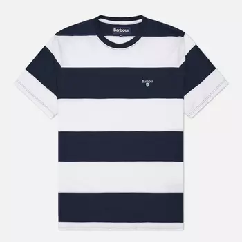 Мужская футболка Barbour Whalton Striped, цвет синий, размер XXL